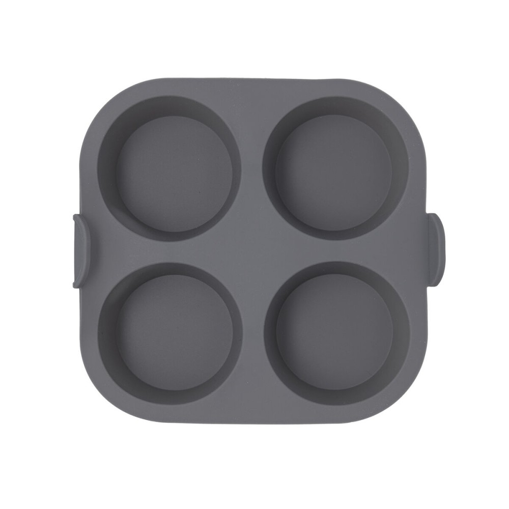 Muffin Tray Quid Naturalia Grey 17 x 17 x 5 cm Silicone (12 Units)