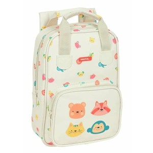 Child bag The Avengers Animals Cream With handles