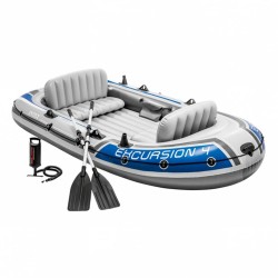 Bateau gonflable Intex Excursion 4 Bleu Blanc 315 x 43 x 165 cm