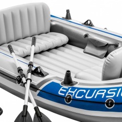 Bateau gonflable Intex Excursion 4 Bleu Blanc 315 x 43 x 165 cm