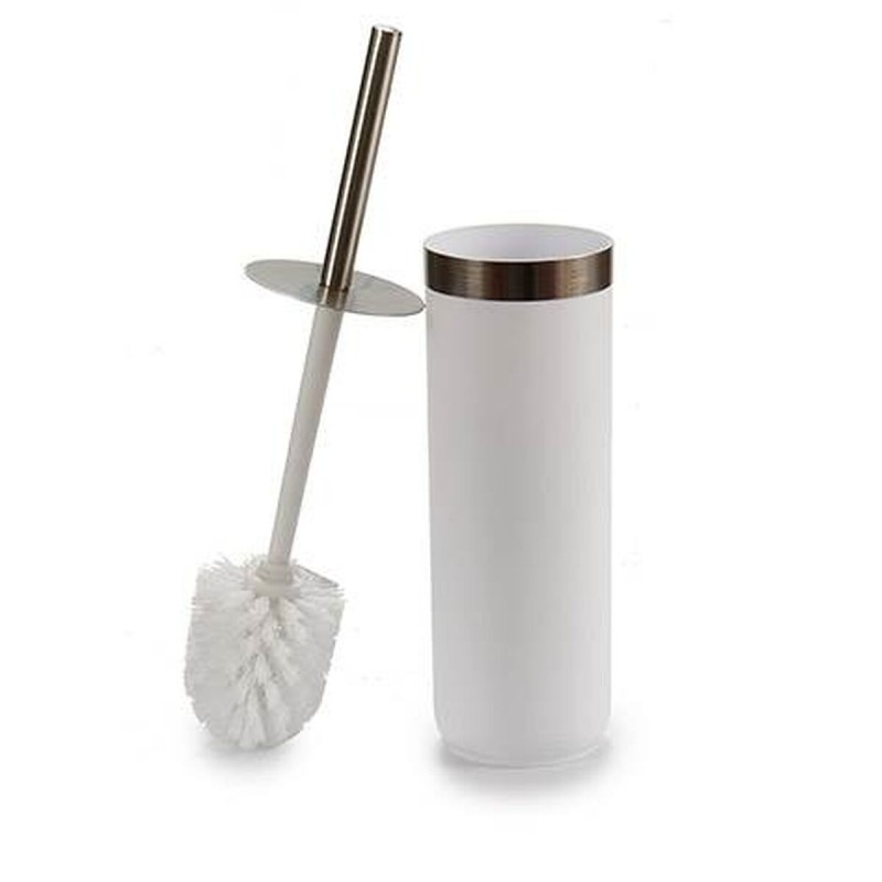 Brosse de salle de wc Berilo BP15-005R-2 Blanc Argenté Plastique 9,5 x 38,5 x 9,5 cm (6 Unités)