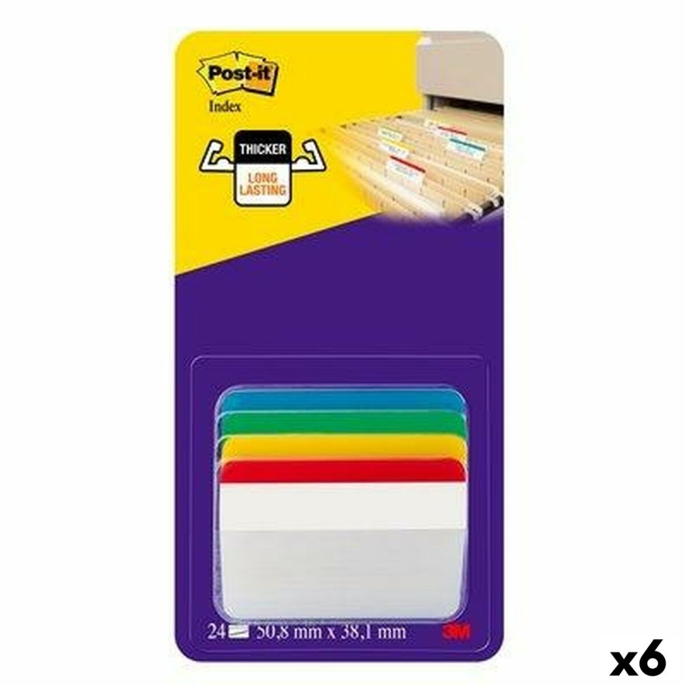 Haftnotizen-Set Post-it Index Bunt 51 x 38 mm (6 Stück)