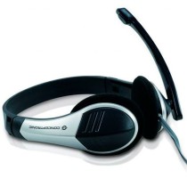 Headphones with Microphone Conceptronic Allround Stereo Headset Black Silver