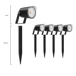 Projecteur LED KSIX SmartLED Noir (3000K)