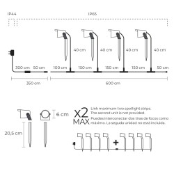 LED-Strahler KSIX SmartLED Schwarz (3000K)