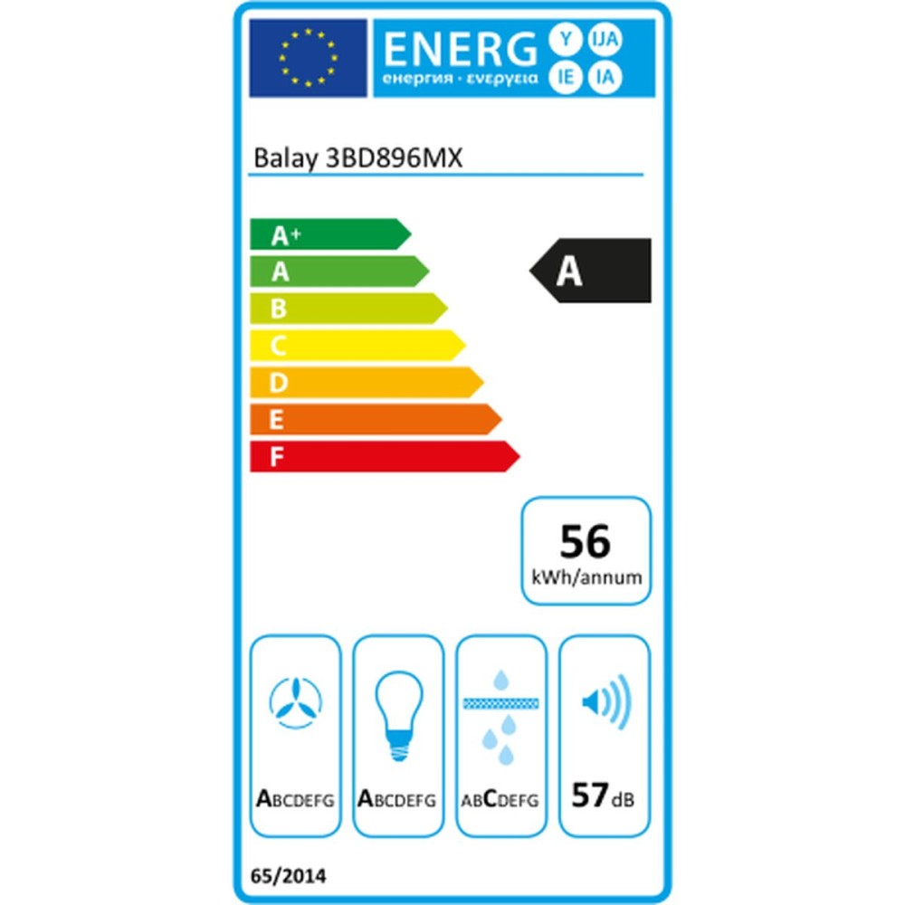 Hotte standard Balay 237515 90 cm 620 m3h 255W Acier