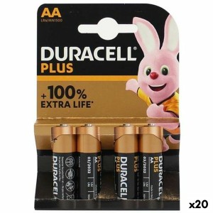 Piles Alcalines DURACELL Plus Extra LR06 1,5 V (20 Unités)