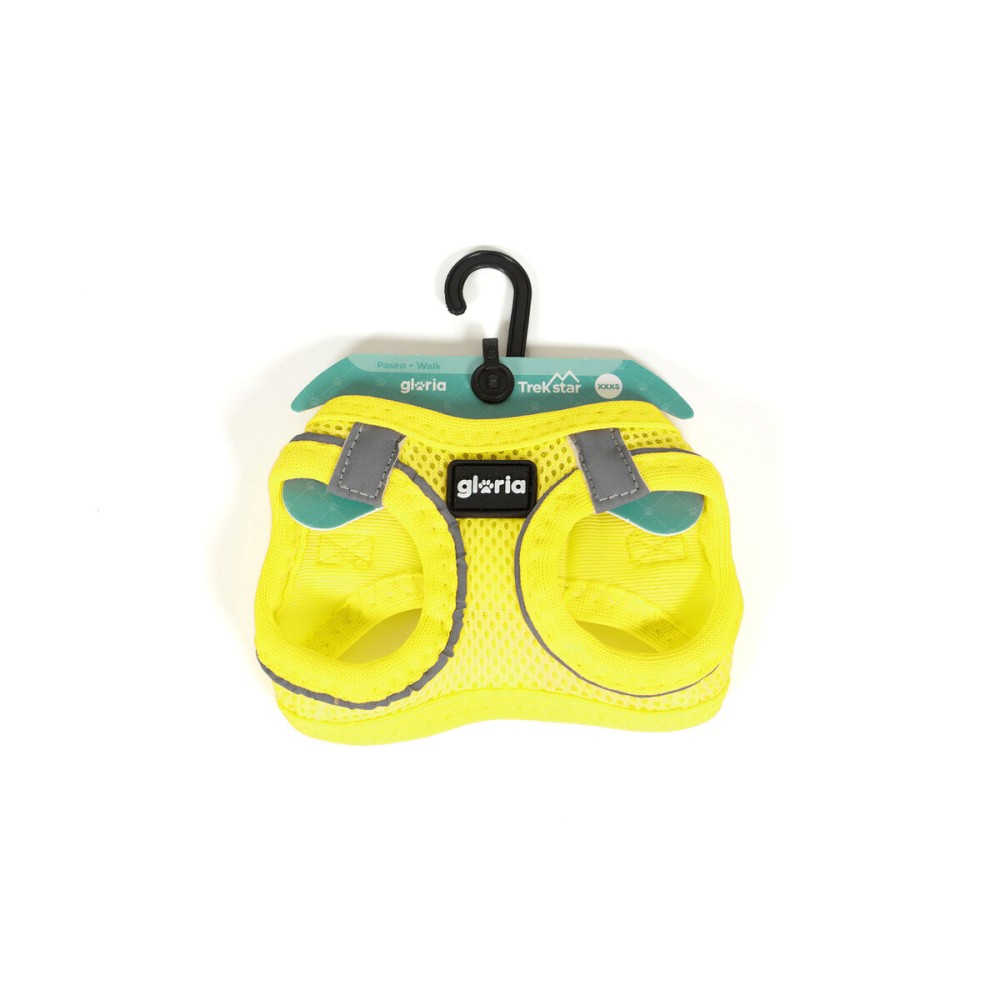 Harnais pour Chien Gloria Trek Star 27-28 cm 31-34,6 cm Jaune XS