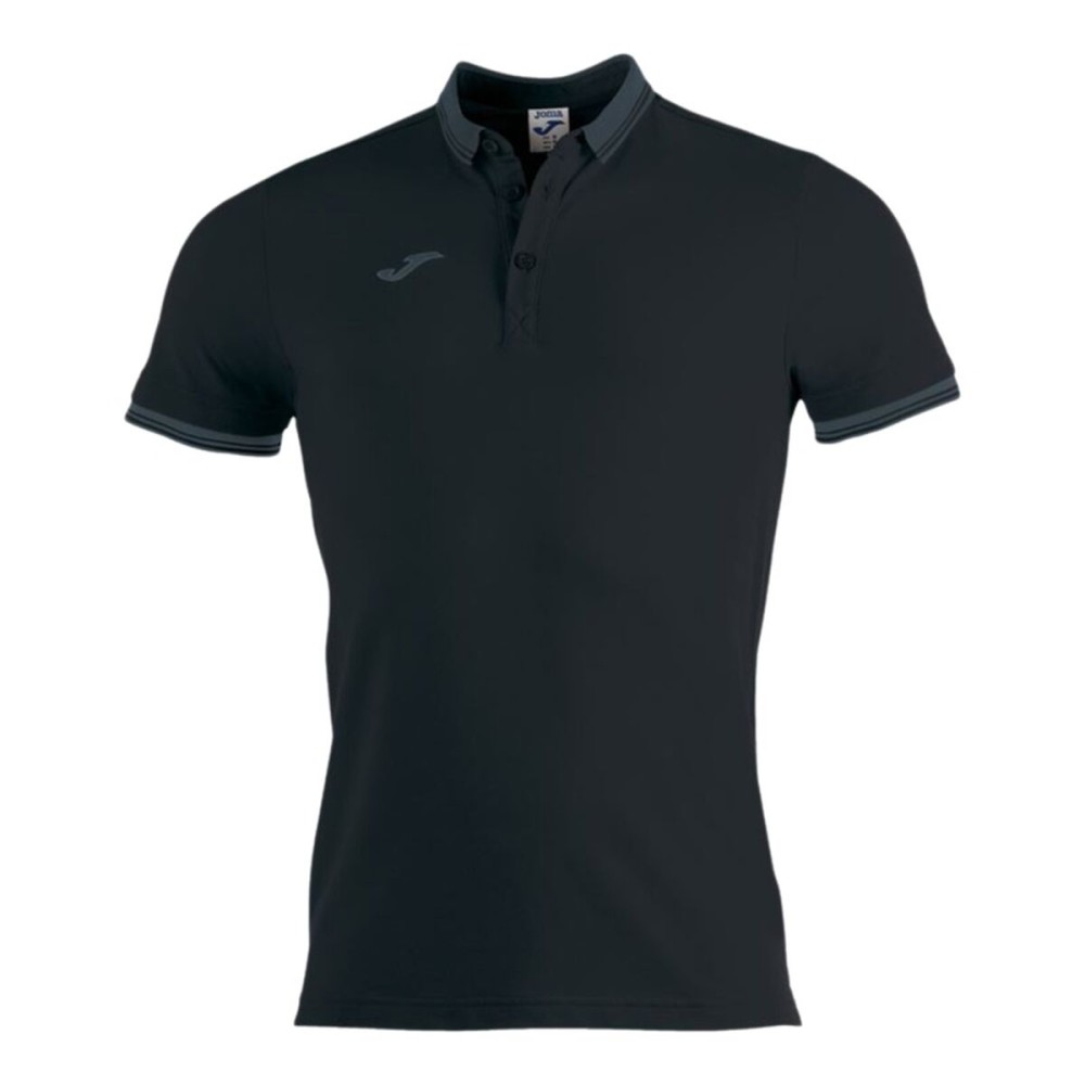 Jungen Kurzarm-Poloshirt Joma Sport Bali II Schwarz