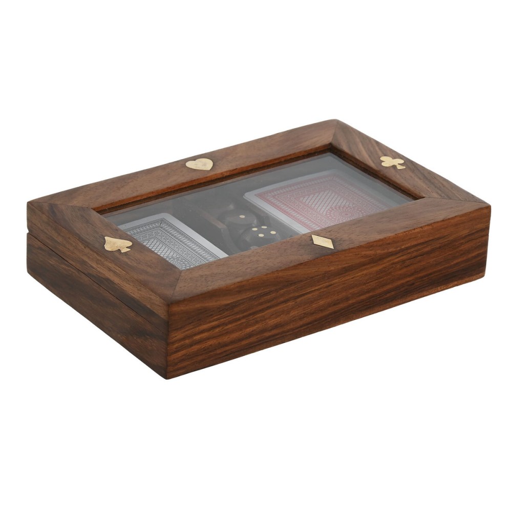 Card Games Home ESPRIT Maple Acacia 17,7 x 11,5 x 3,7 cm