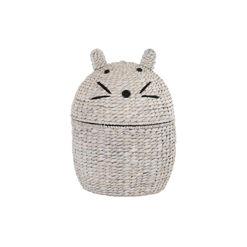 Panier à linge DKD Home Decor Blanc Souris Enfant Fibre (38 x 38 x 54 cm)