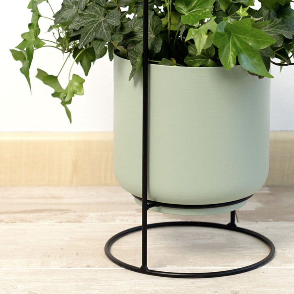 Planter with stand Vinthera Moa Green Metal 18 x 18 x 39 cm (6 Units)