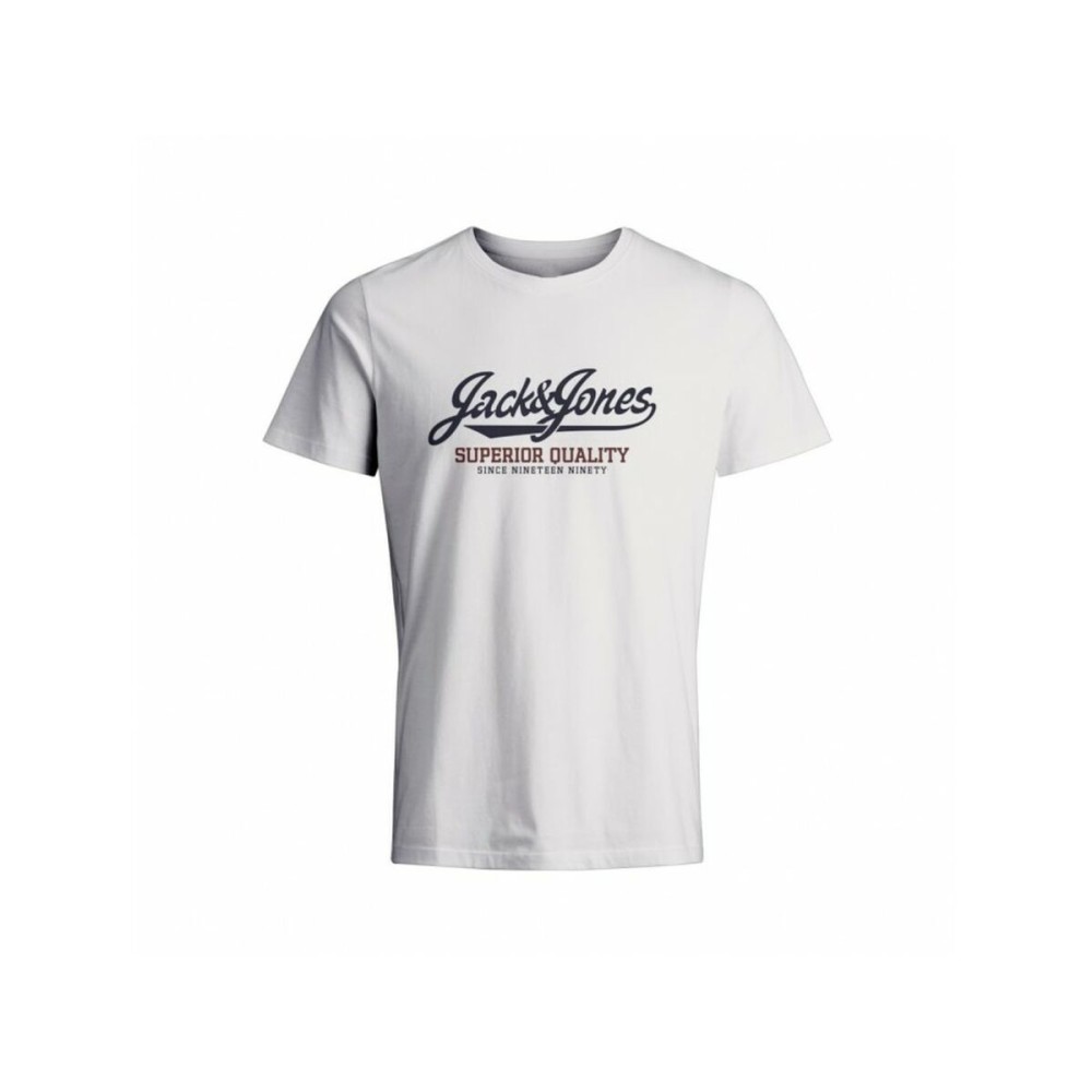 T-shirt à manches courtes homme Jack & Jones JPRBLUHUDSON SS TEE CREW NECK FST 12265185 Blanc