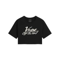 Damen Kurzarm-T-Shirt Vans GO ANYPLACE CREW CROP II Schwarz