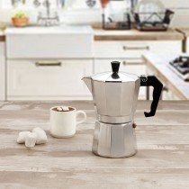 Italienische Kaffeemaschine Quid Cesena Stahl Aluminium Bakelit 6 Tassen (6 Stück)