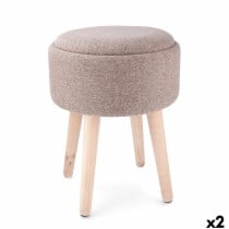 Stool with storage Vinthera Moa Wood 34 x 34 x 45 cm (2 Units)