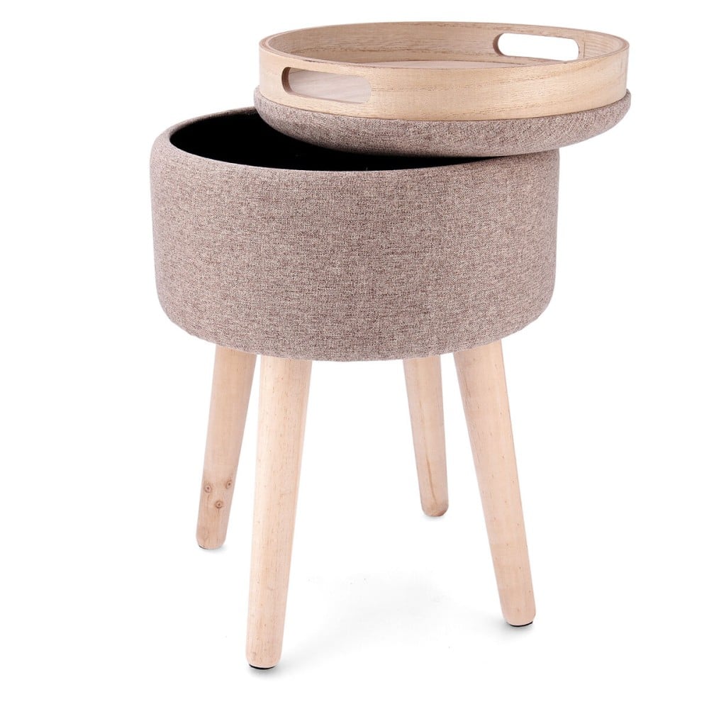 Stool with storage Vinthera Moa Wood 34 x 34 x 45 cm (2 Units)