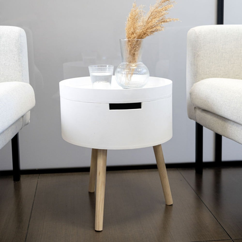 Side table Vinthera Moa White Beige 38 x 43 cm (4 Units)