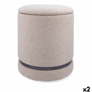 Pouf Vinthera Moa Beige Bois 32 x 40 cm (2 Unités)