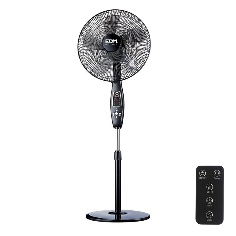 Ventilateur sur Pied EDM 33967 Noir 60 W