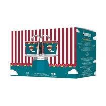 Italienische Kaffeemaschine Bialetti Mini Express Winter Wonderland türkis Aluminium 2 Kopper 0,9 l