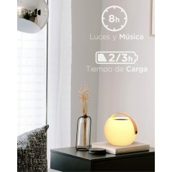 Haut-parleur Bluetooth avec Lampe LED KSIX Bubble Blanc 5 W Portable