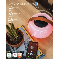 Bluetooth-Lautsprecher mit LED-Lampe KSIX Bubble Weiß 5 W Tragbar