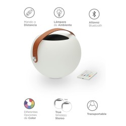 Bluetooth-Lautsprecher mit LED-Lampe KSIX Bubble Weiß 5 W Tragbar