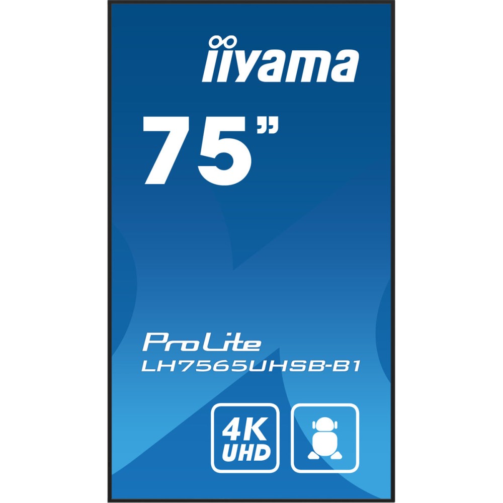 Moniteur Videowall Iiyama ProLite LH7575UHS-B1AG 75" 4K Ultra HD