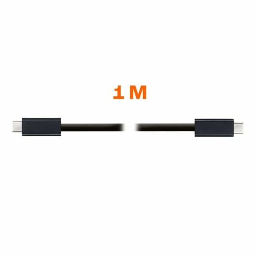 USB-C to USB-C Cable PcCom Essential Black 1 m