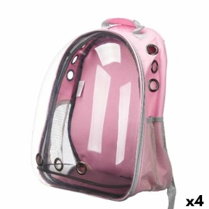 Rucksack für Haustiere Rosa Durchsichtig 43 x 26 x 33 cm