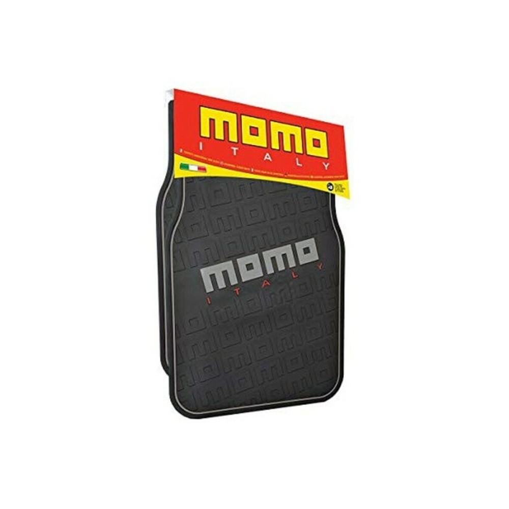 Set de tapis de voitures MOMO CM009BG Noir/Rouge PVC