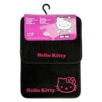 Set de tapis de voitures Hello Kitty Noir Rose (4 pcs)