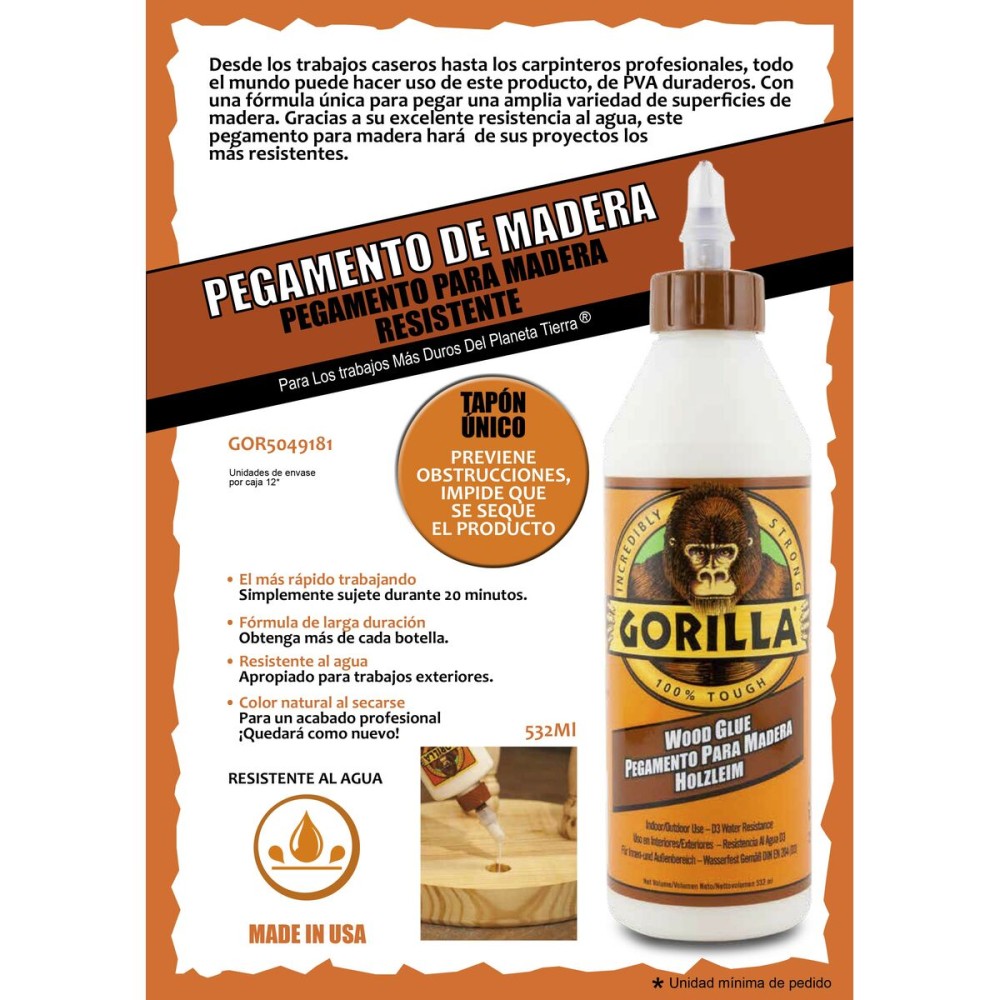 weißer Schwanz Gorilla Glue Holz 532 ml Weiß