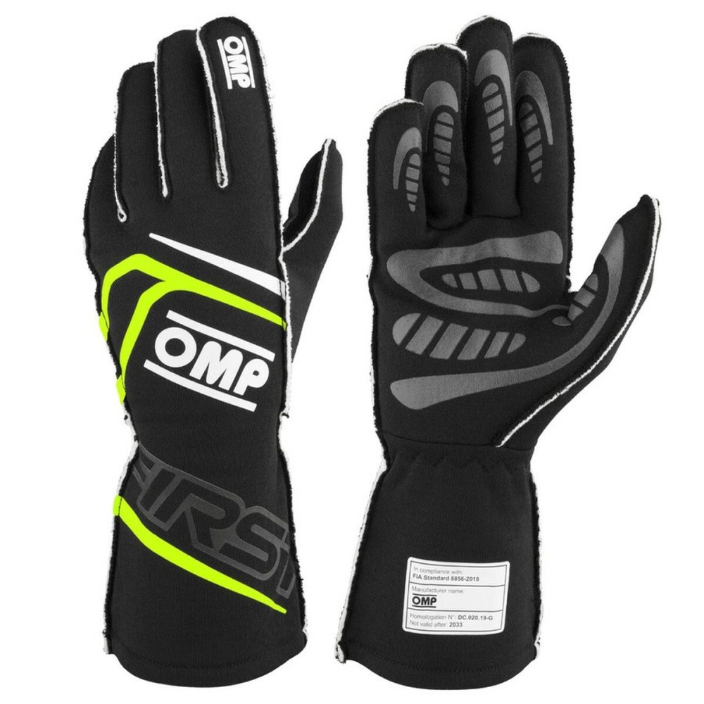 Handschuhe OMP FIRST Schwarz S FIA 8856-2018