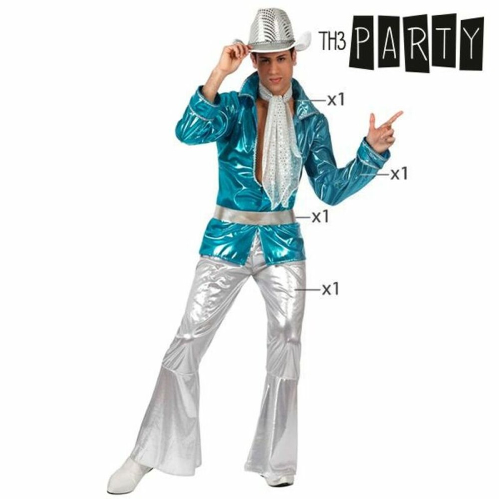 Costume for Adults Th3 Party Blue (4 Pieces)