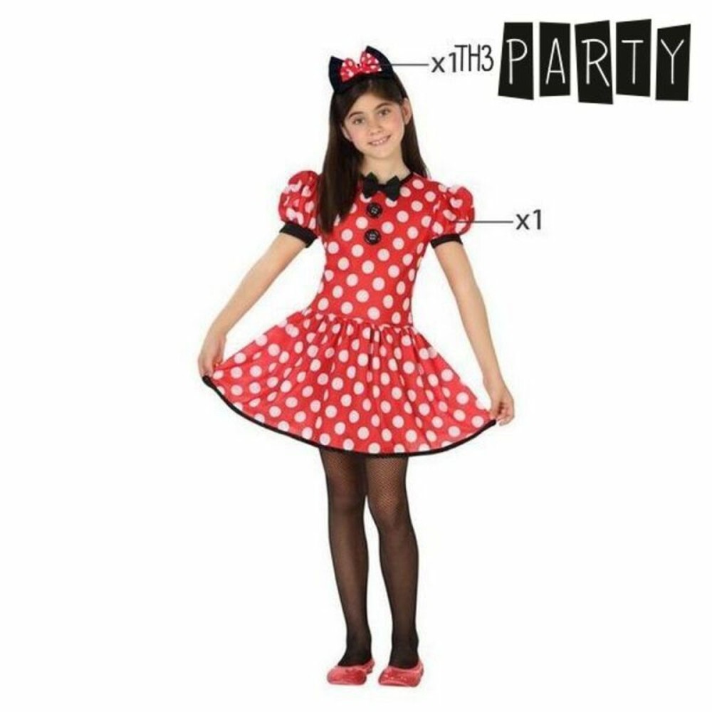 Verkleidung für Kinder Th3 Party Rot Minnie Mouse Fantasie (2 Stücke)