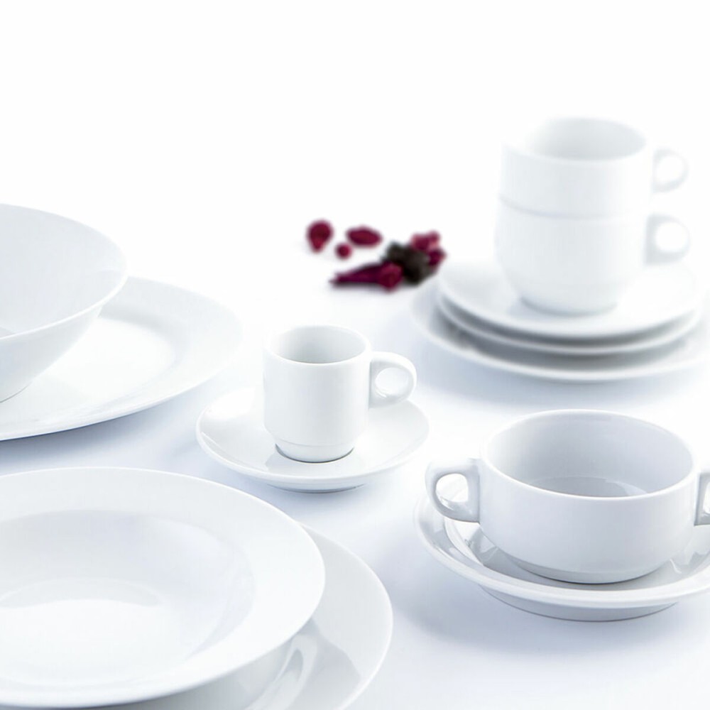 Assiette Quid Basic Café Céramique Blanc (12,5 cm) (Pack 12x)