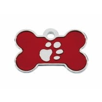 Identification plate Imarc Bone Red Silver