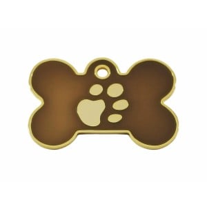 Identification plate Imarc Bone Brown Golden