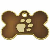 Identification plate Imarc Bone Brown Golden