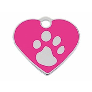 Identification plate Imarc Heart Pink Silver