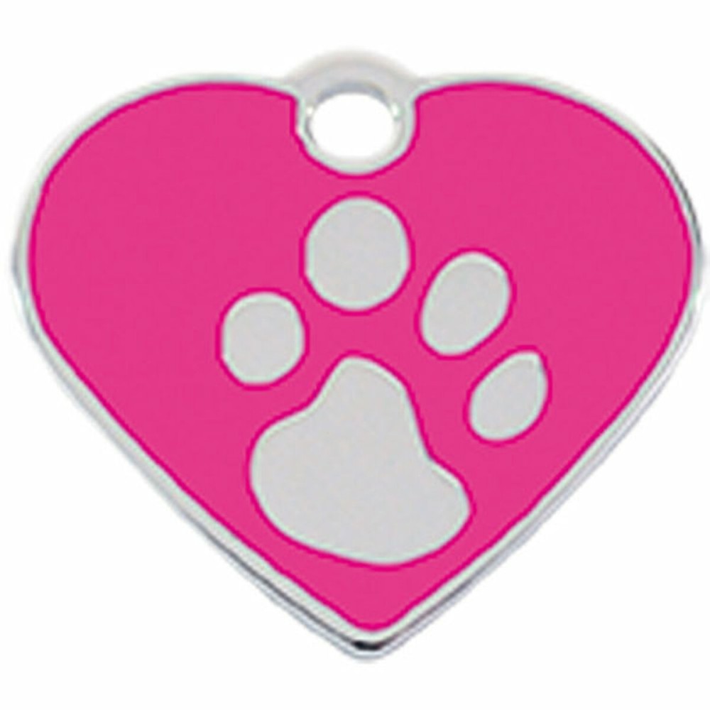 Identification plate Imarc Heart Pink Silver