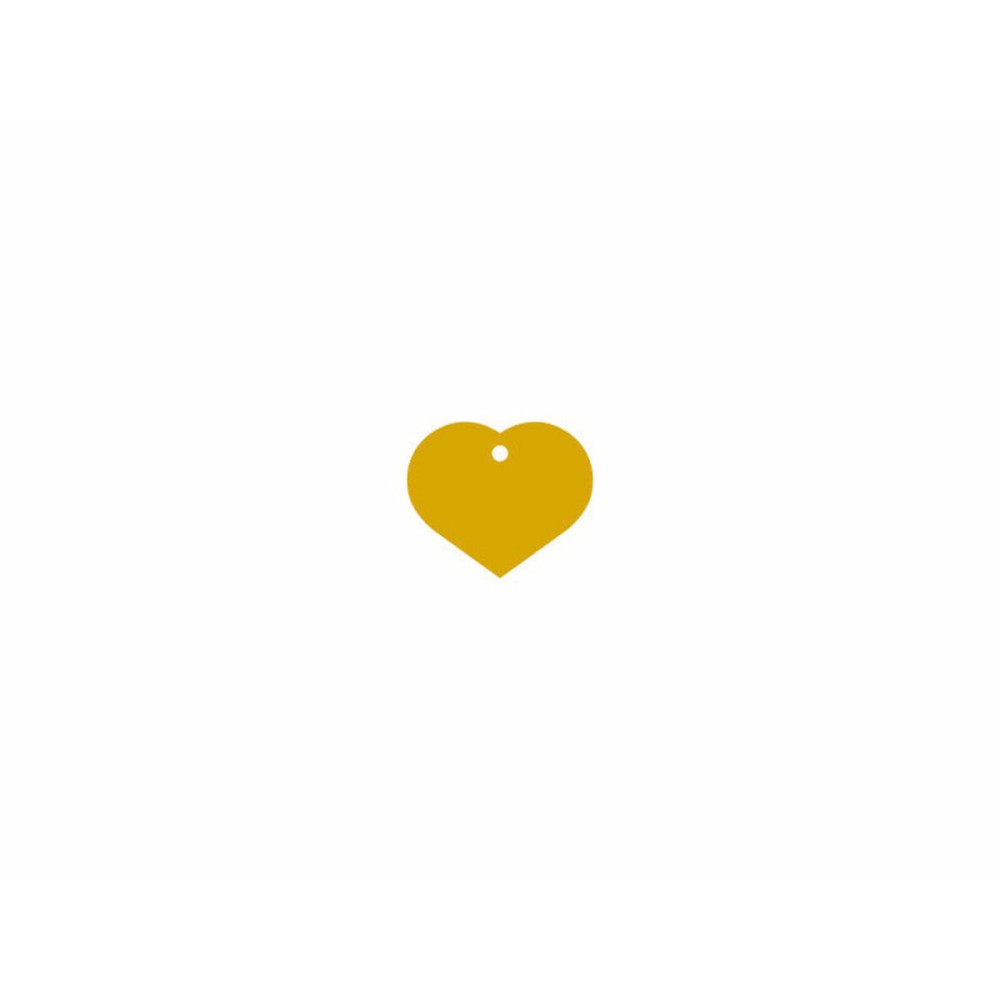 Identification plate Imarc Heart Yellow Golden