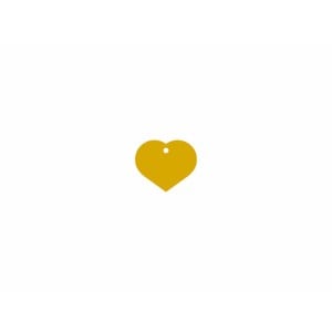 Identification plate Imarc Heart Yellow Golden