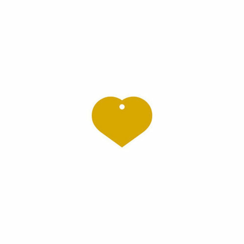 Identification plate Imarc Heart Yellow Golden