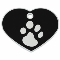 Identification plate Imarc Heart Black Silver