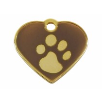 Identification plate Imarc Heart Brown Golden