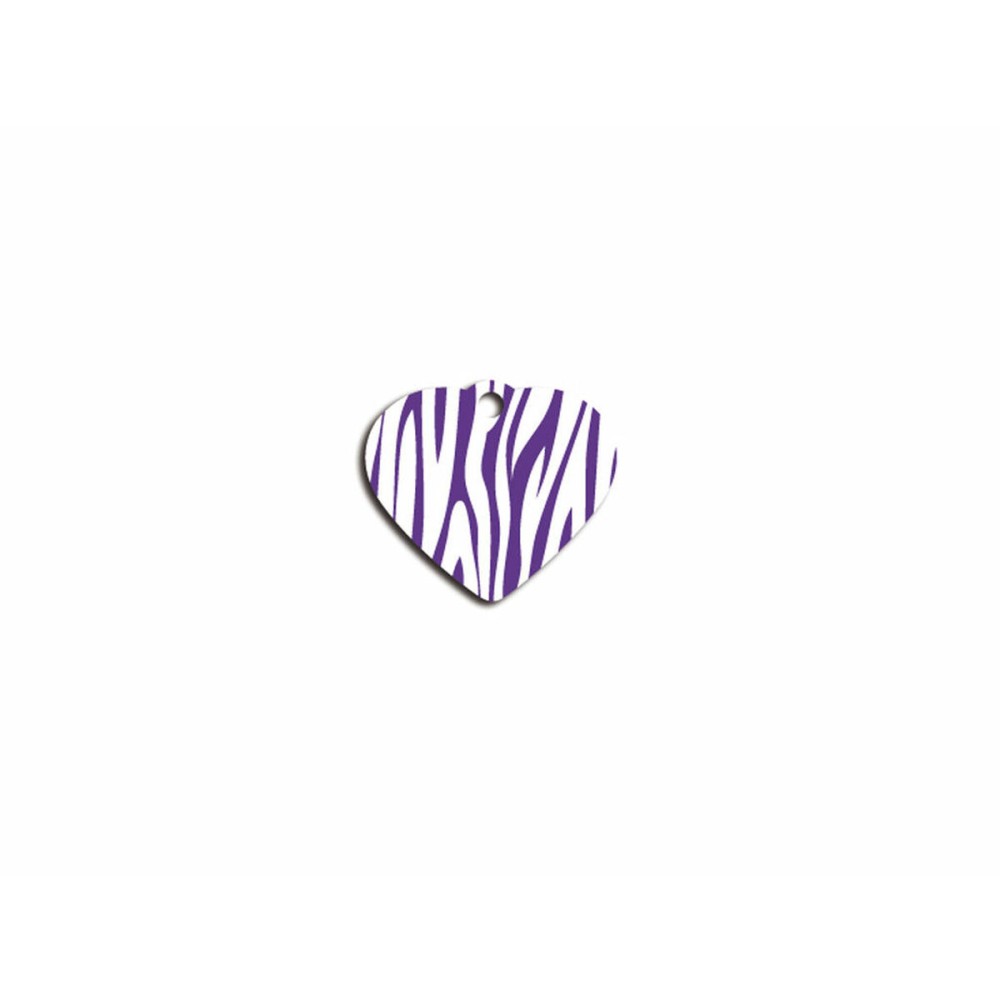 Identification plate Imarc Heart Zebra Lilac