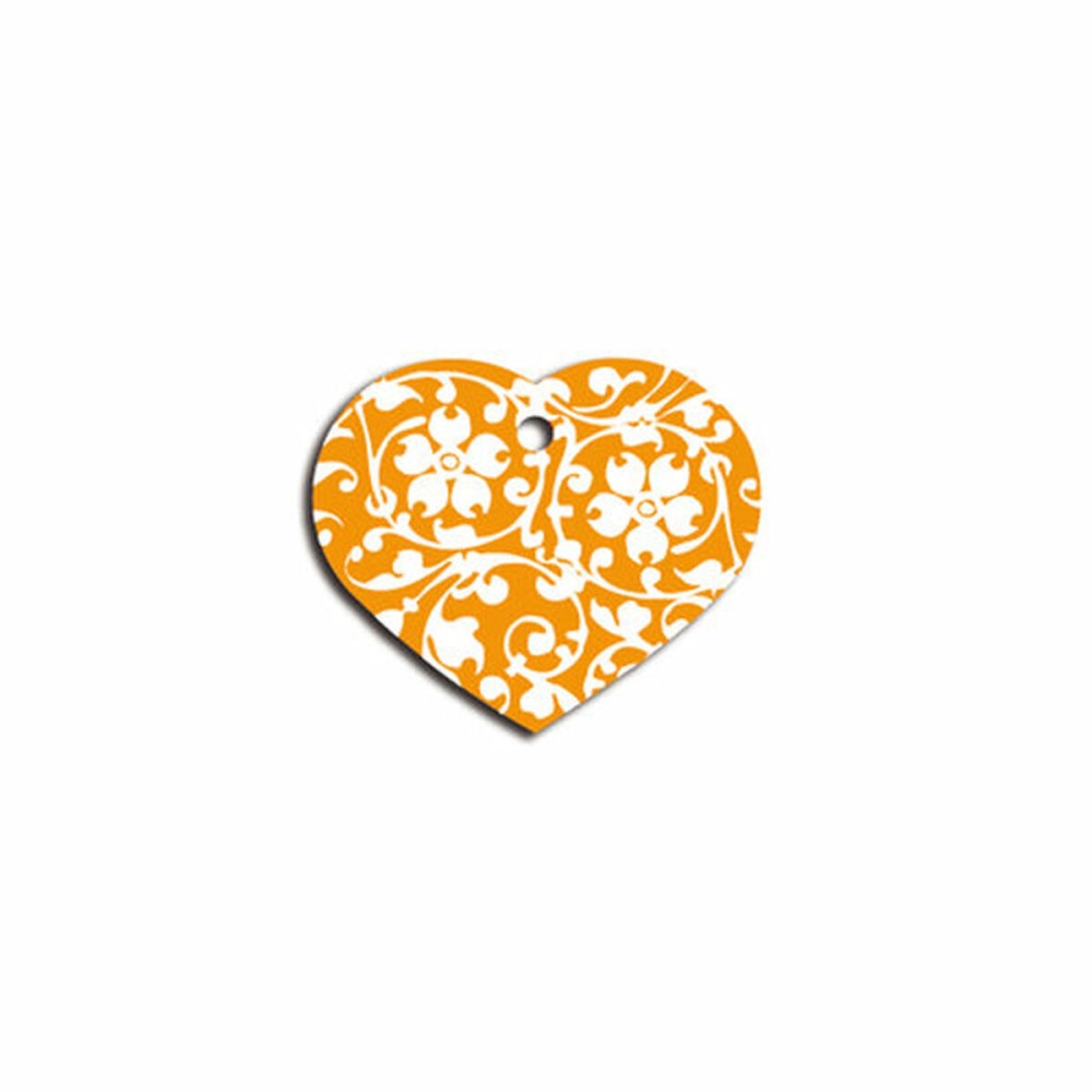 Identification plate Imarc Heart Yellow Orange